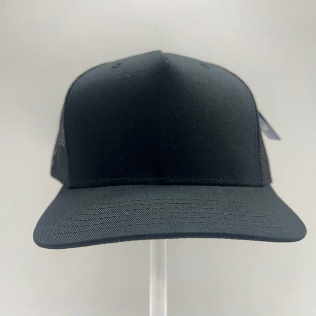 Mesh 5 Panel Cap, Black