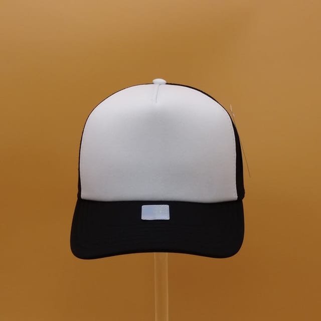 Trucker Mesh Cap, Black/White